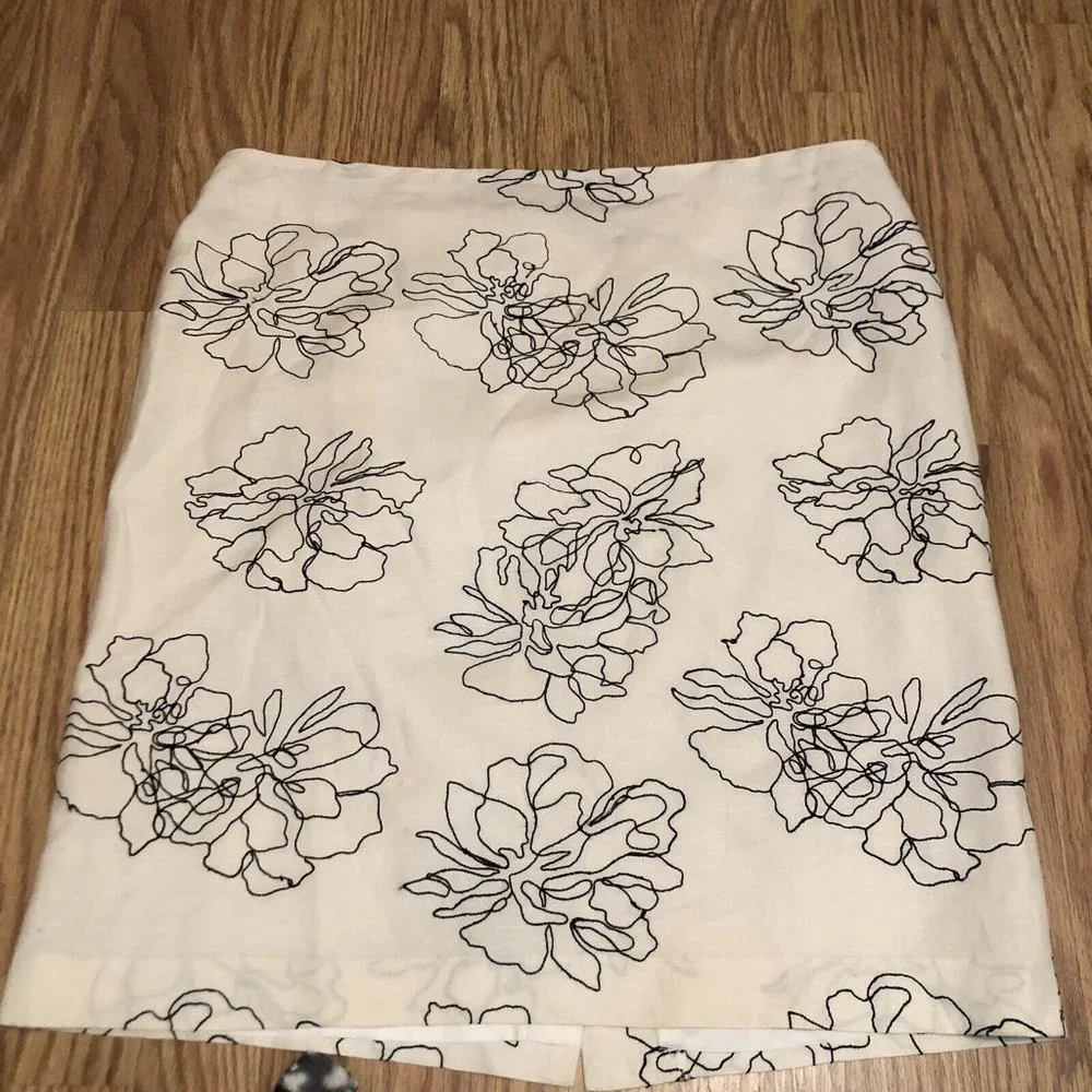 rafael sport floral lined skirt lined blend size large L Zip - Picture 1 of 10